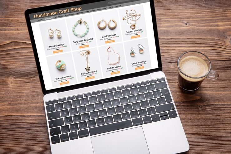 online shop website handmade jewelry viewed laptop computer 746318 890 1