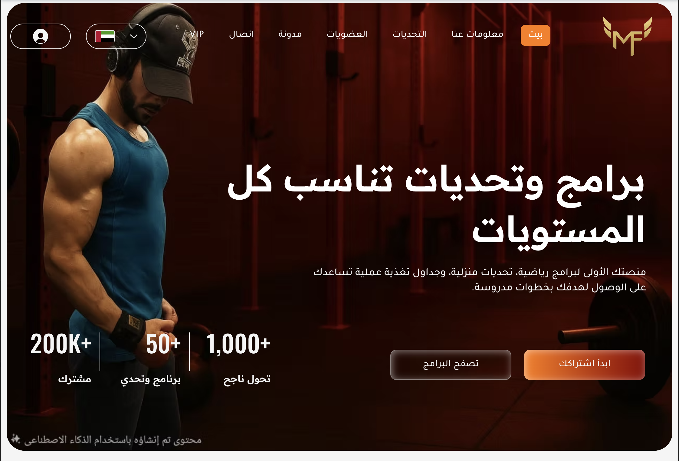 Bilingual fitness Website Design